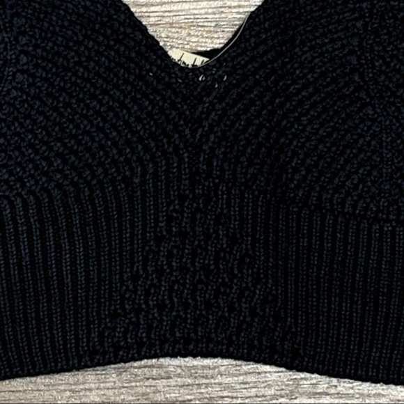 XS NWT Free People You Wanna Black Brami Bralette Crop Top - Picture 5 of 8